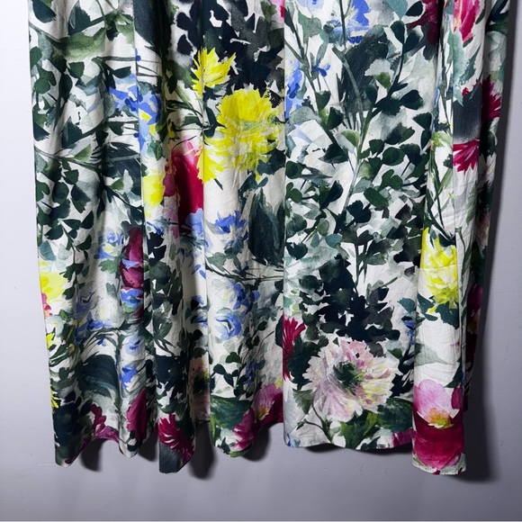 Zara Floral Print Midi Skirt Multi colour - Size Large - Bloggers favorite - Picture 5 of 11